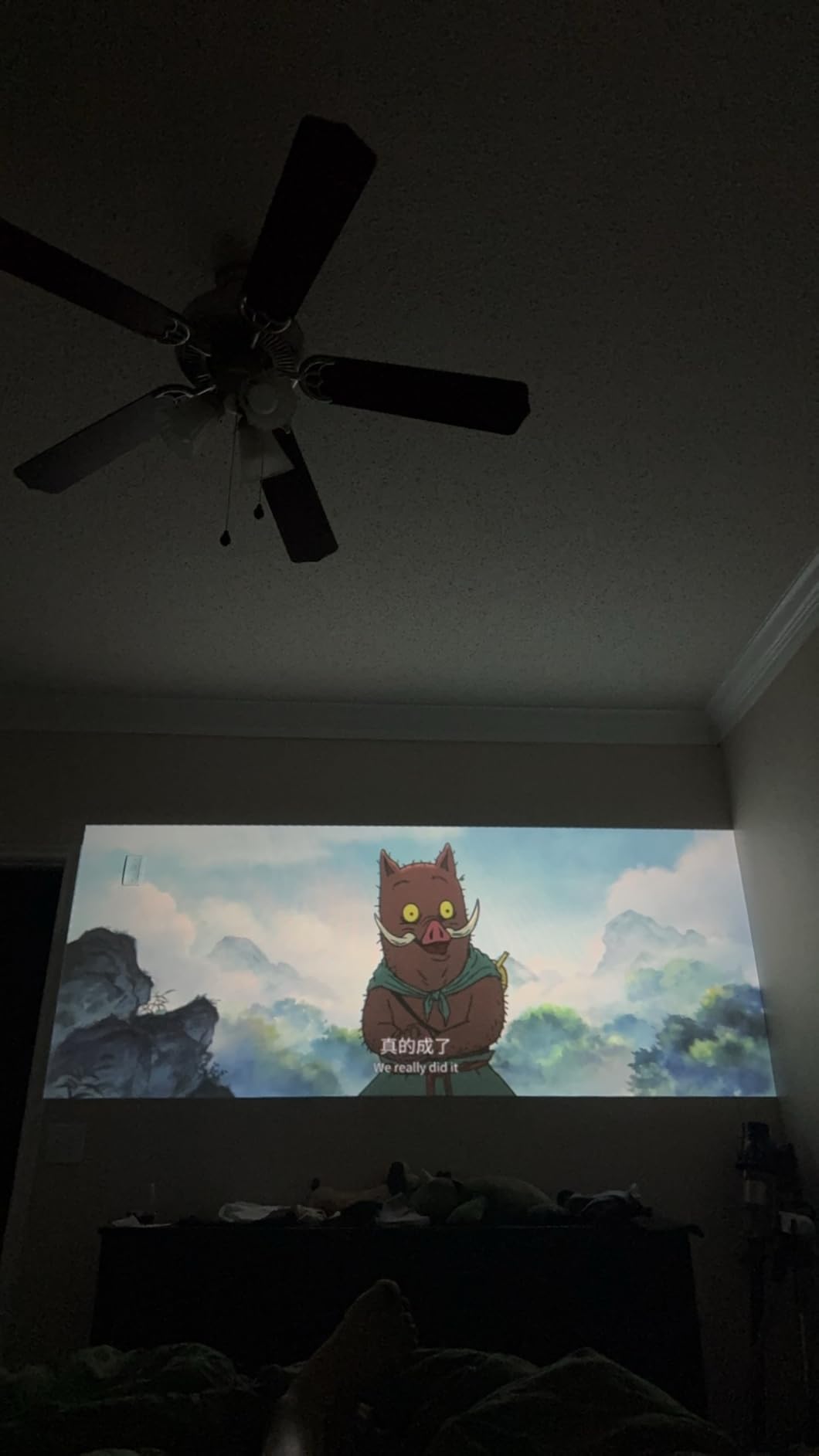 Mini Projector with Wifi and Bluetooth, Built-in Apps,Movie Projector customer photo 1
