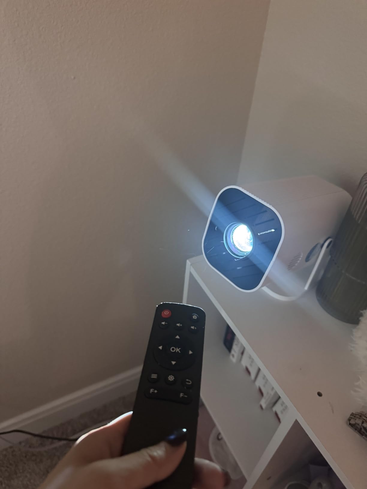 Mini Projector with Wifi and Bluetooth, Built-in Apps,Movie Projector customer photo 2