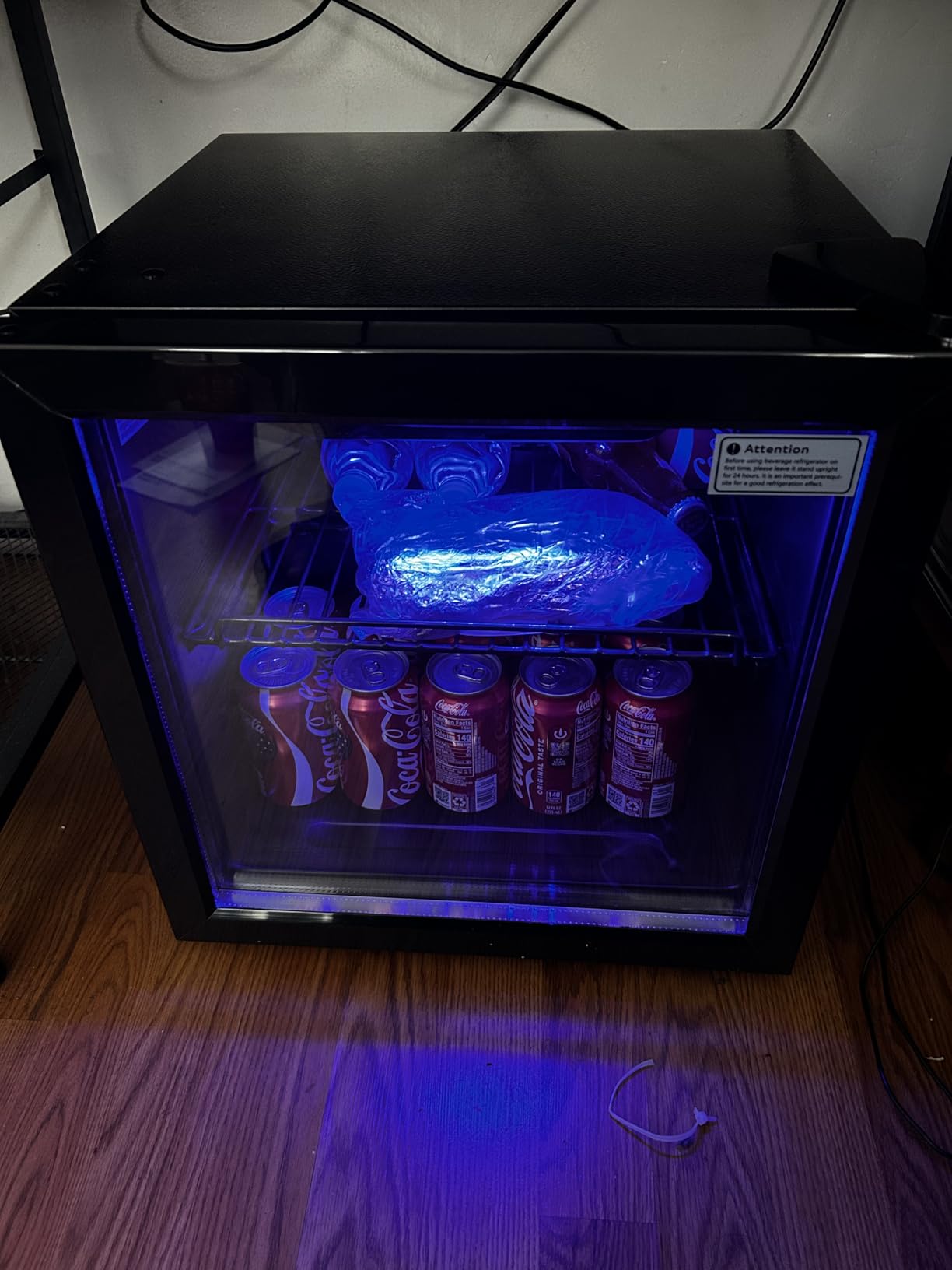 Feelfunn 24 Can Beverage Refrigerator, Mini Fridge, Black | 40-61°F, Whisper-Quiet ≤38dB, Fast Even Cooling, Removable Shelf, for Soda, Beer, Wine. Fits Office, Dorm, Bedroom, Home Bar customer photo 2