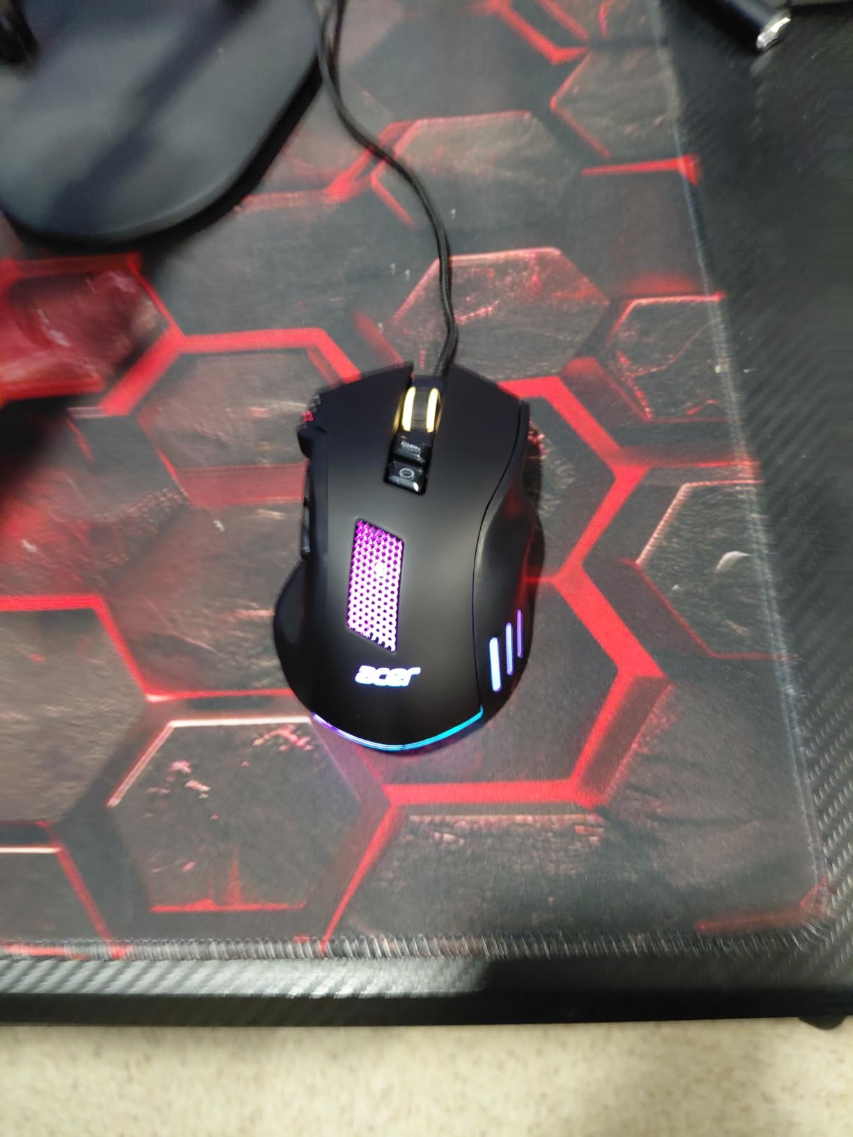 Acer Wired Gaming Mouse, 12,800 DPI RGB Ergonomic Computer Mouse for PC | Optical Sensor, 12 Backlit Modes, 8 Programmable Buttons, Software for DIY Keybinds, Rapid Fire, USB Mouse for Laptop customer photo 2