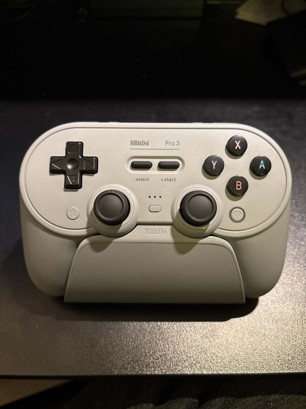 8BitDo Pro 3 Bluetooth Controller with Swappable ABXY Buttons, TMR Joysticks, Hall Effect Triggers, Pro Back Buttons, Charging Dock, for Switch/Switch 2, Windows, Apple, SteamOS, Android - Purple customer photo 1