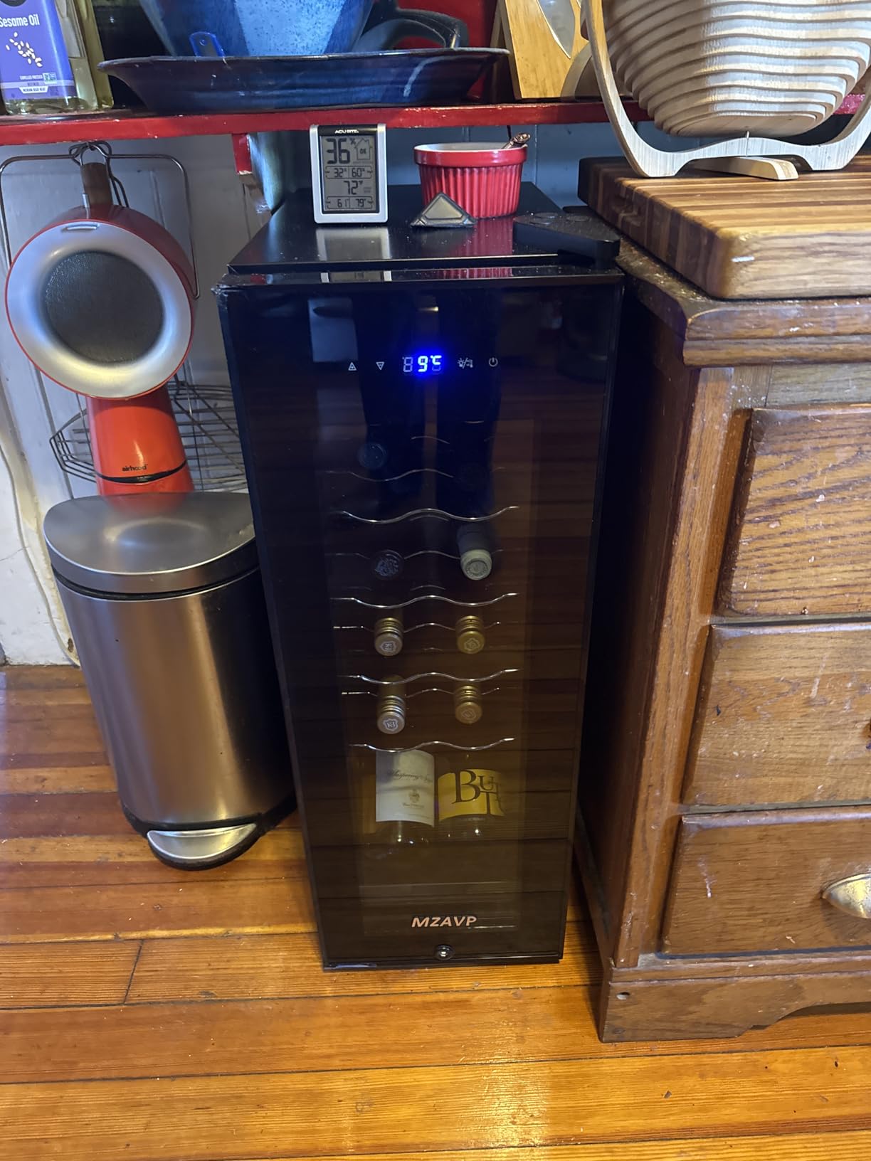 24 Inch Beverage Refrigerator, 180 Cans Built-in Beverage Cooler with Glass Door, Under Counter or Freestanding Drink Fridge with LED Light & Adjustable Shelves For Home Bar Office - Silver customer photo 2