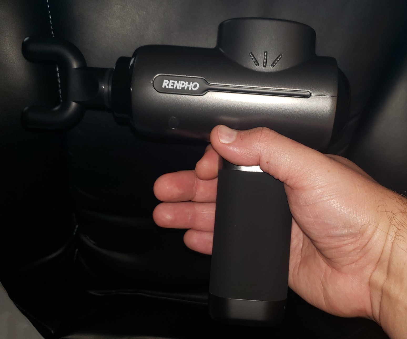 RENPHO Active Thermacool 2 Massage Gun with Intuitive Heat and Cold Control | VA Display Handheld Percussion 10mm Deep Tissue Massager for Neck Back Muscle customer photo 1