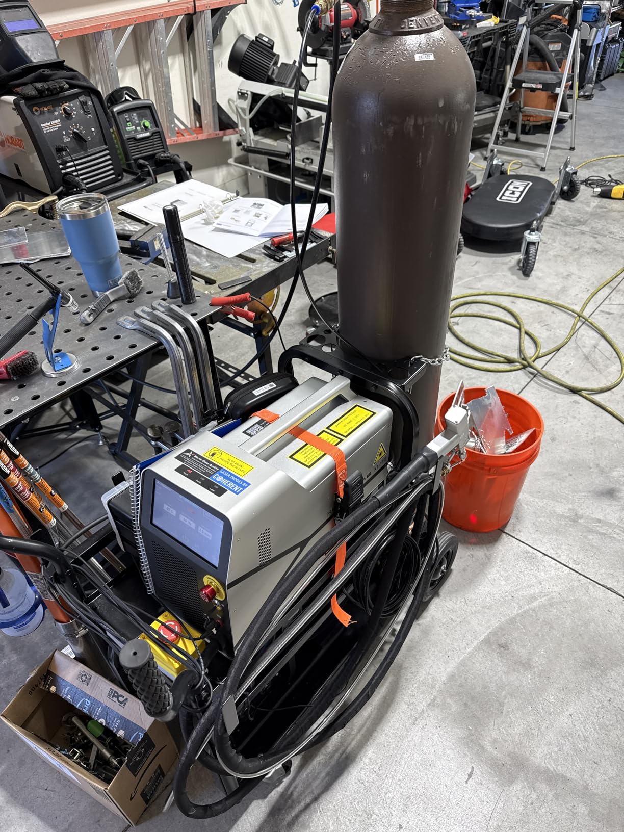 X1pro 700W Laser Welding Machine, for Industrial Metalwork | 6-in-1 fiber laser welder for welding, cutting, cleaning, rust removal & CNC retrofit. Equipped with auto wire feeder. customer photo 1