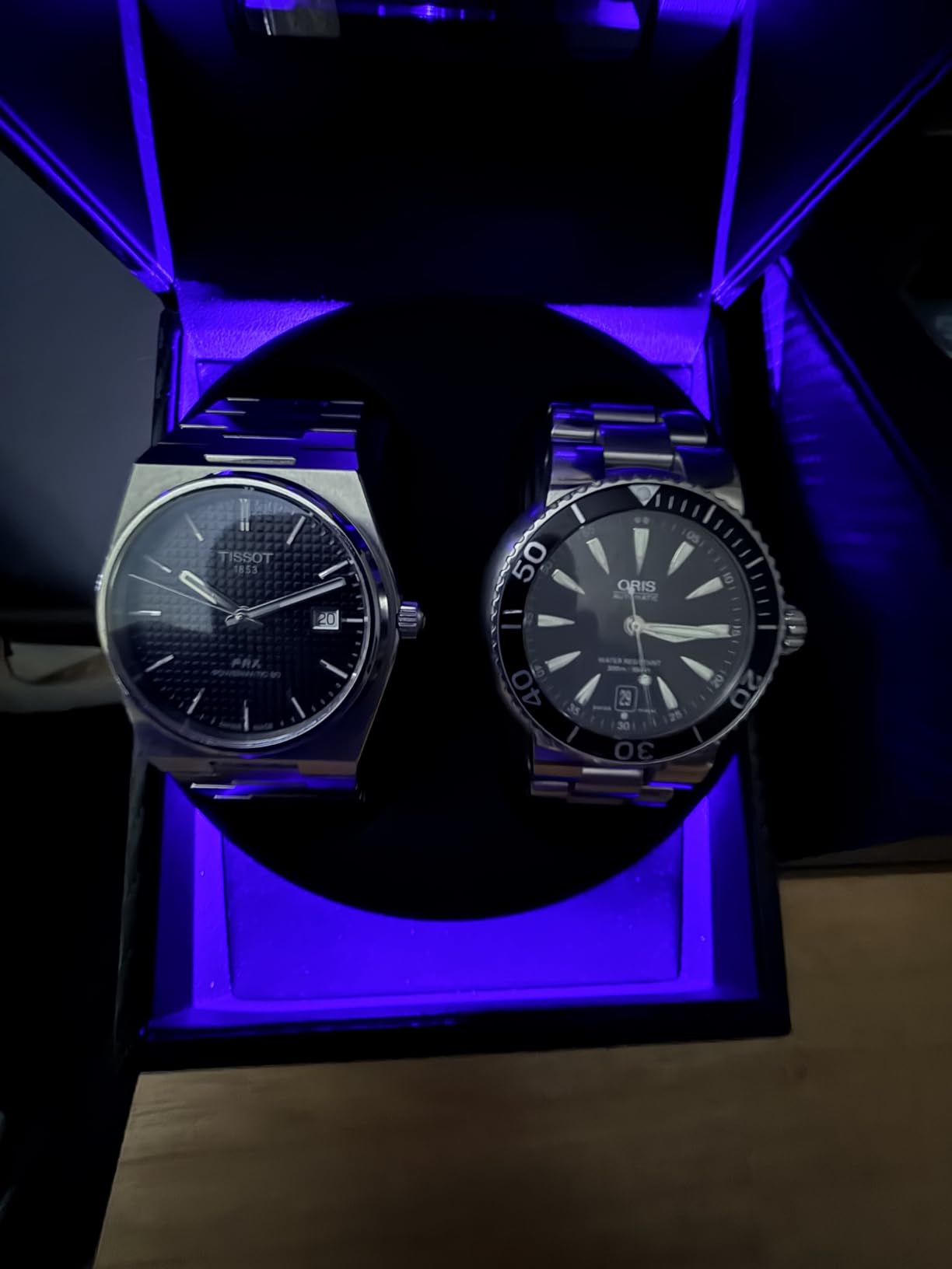 BEWISHOME Watch Winder for Automatic Watches, Double Watch Winder with Light | 4 Modes, Japanese Quiet Motor, Type-C Adapter or Battery Powered, SYQ02C customer photo 2
