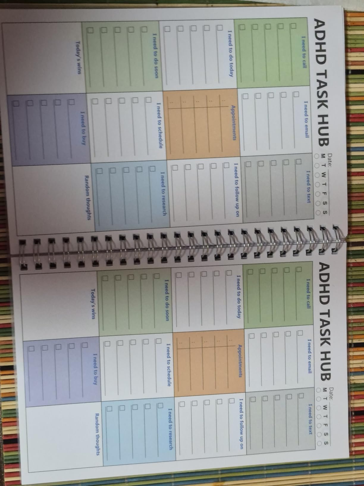 ADHD Planner for Focus & Productivity: Task Management Hub with Color-Coded Sections for Calls, Emails, To-Dos, Appointments & More customer photo 1