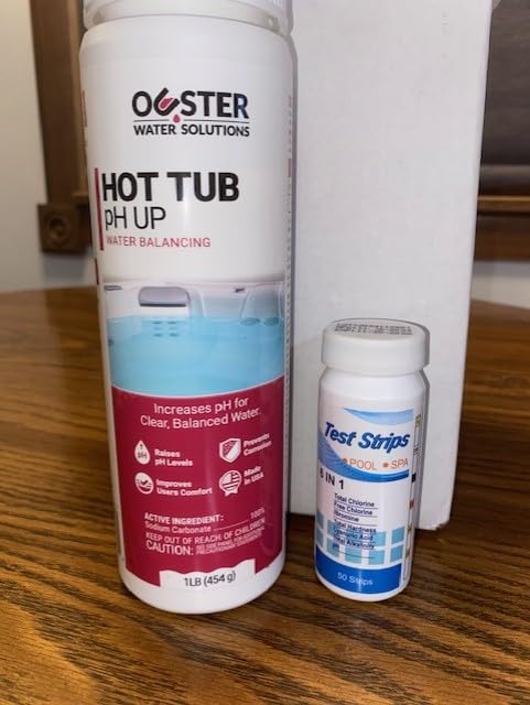 Hot Tub Water Balancing Kit - Spa pH Up, pH Down, Alkalinity Increaser, Calcium Hardness Increaser & Test Strips - Spa Chemicals Starter Kit for Inflatable & Acrylic Hot Tubs - Made in USA customer photo 1