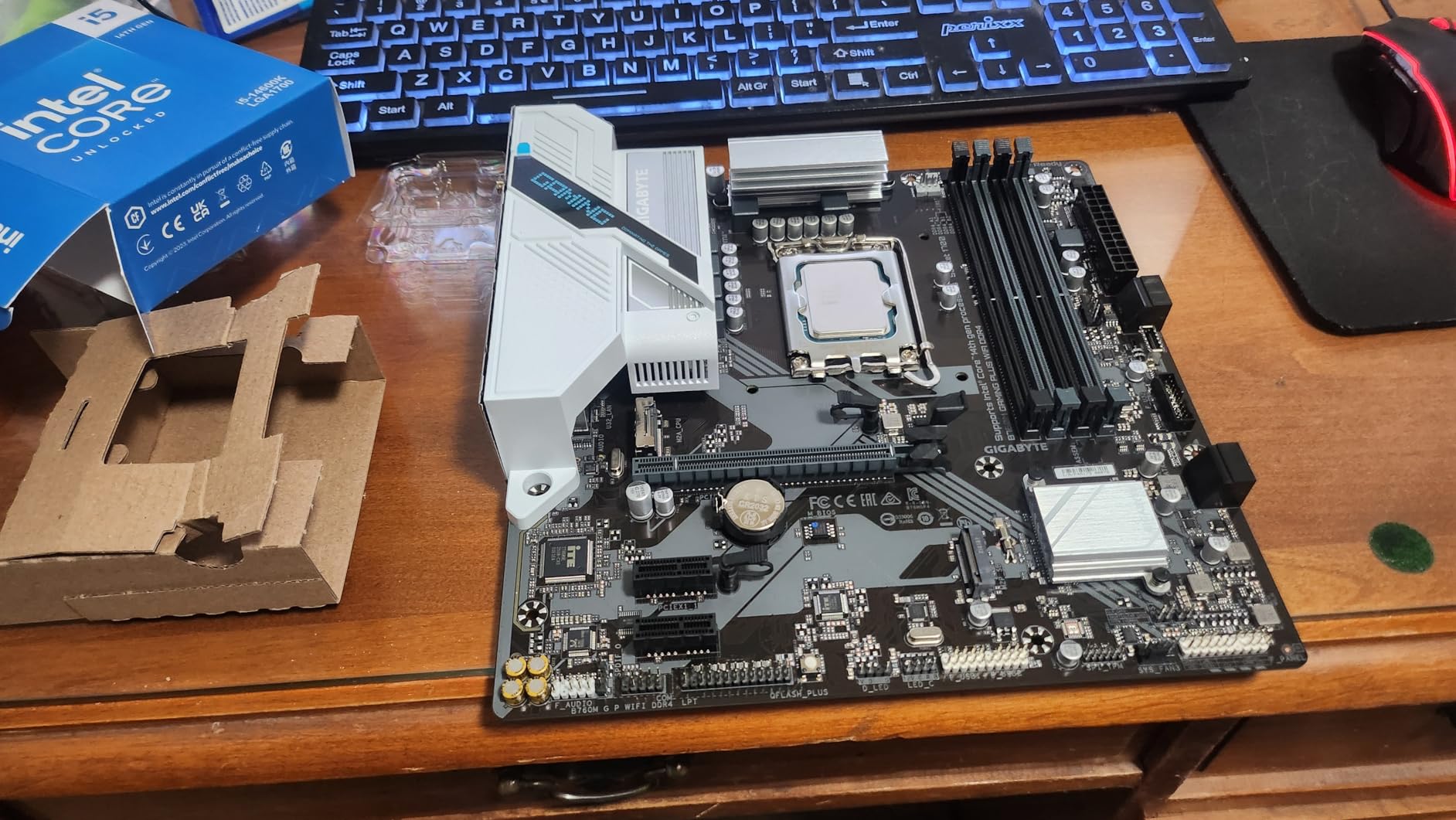 CPU Motherboard Combo - Core i5-14600K 14(6P+8E) Cores up to 5.3 GHz Unlocked Desktop Processor with GIGABYTE B760M Gaming Plus WiFi DDR4 LGA1700 Motherboard customer photo 2