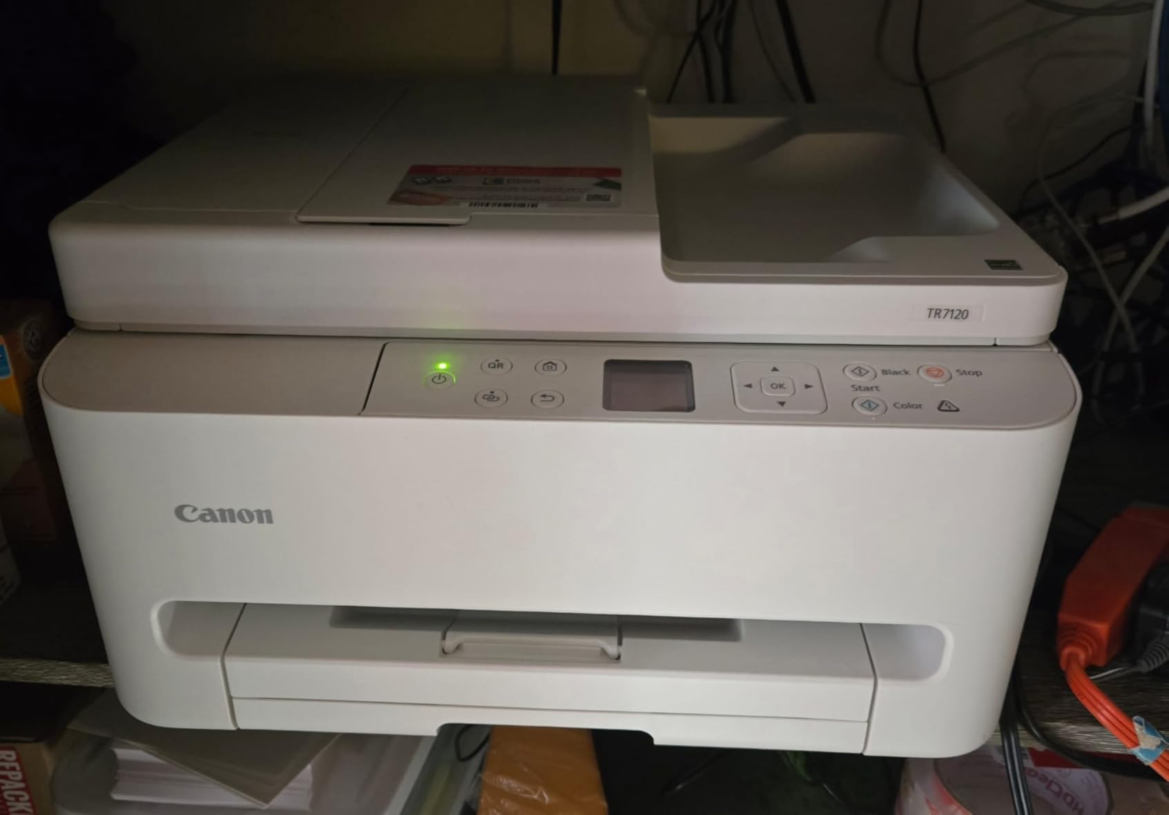 Canon PIXMA TR7120 Wireless Color Inkjet Printer for Duplex Printing, White customer photo 1