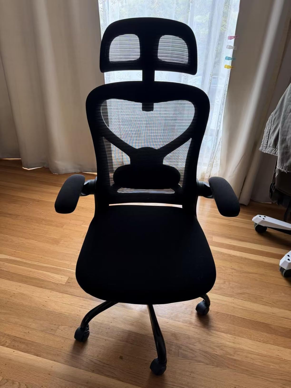 Ergonomic Office Chair for Back & Neck Pain Relief, Virgin Foam Seat, 2D Adjustable Lumbar & 3D Headrest, Tilt & Rock for Relaxation, Ideal for Long Sitting Comfort, Gray/Silver customer photo 2