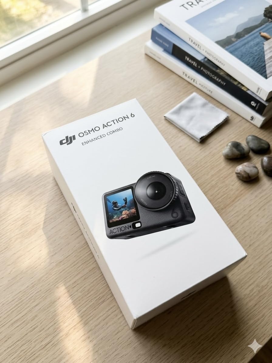 DJI Osmo Action 6 Enhanced Combo, 8K Waterproof Action Camera | 1/1.1