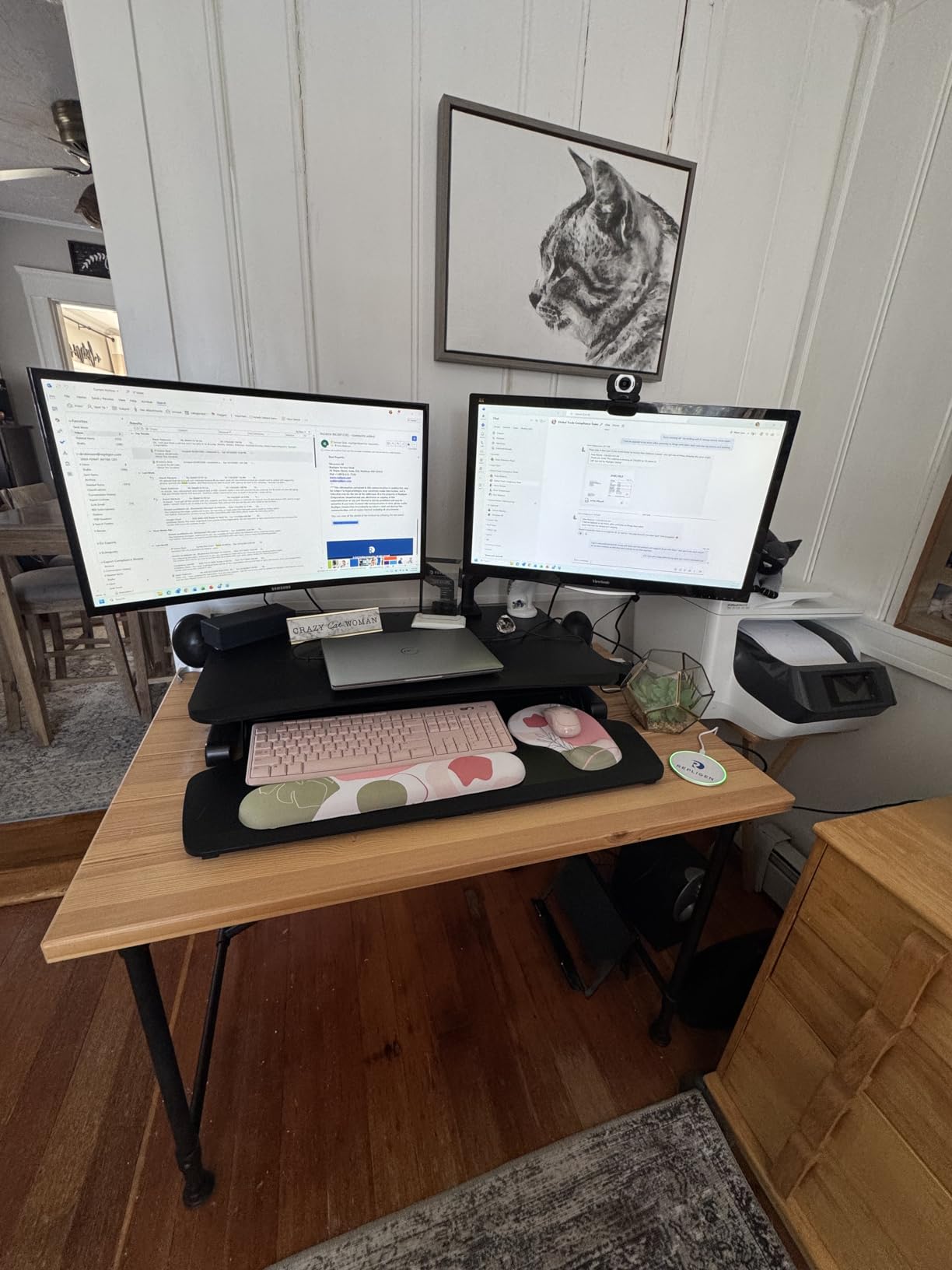 ErGear Dual Monitor Arm, Full Adjustable Monitor Mount for 13-32 inch Screens, Fast Install Computer Monitor Stand with Tool-Free VESA Mount, Max Load 19.8 lbs, Max VESA 100x100mm customer photo 1