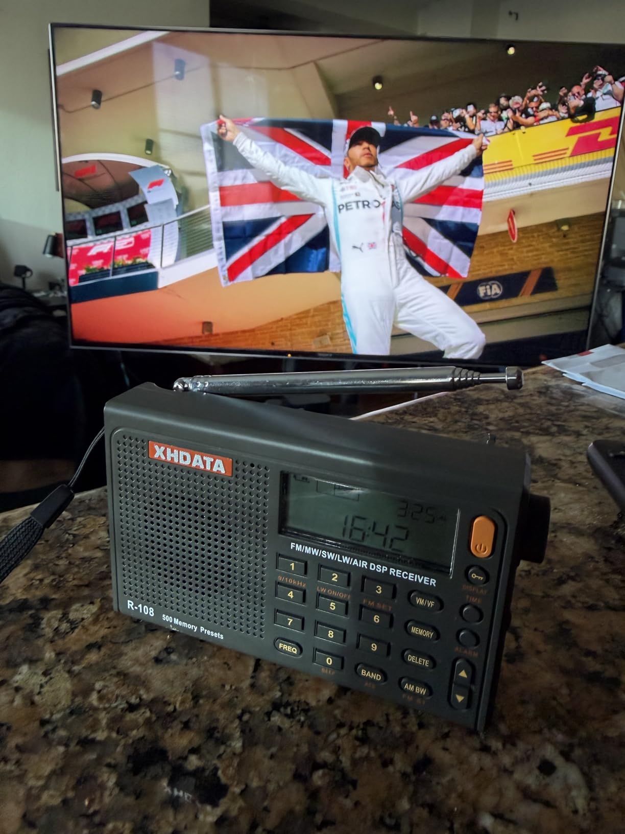 XHDATA R108 Portable Radio AM/FM/SW/LW/Airband Shortwave Radio Receiver Battery Operated with Good Reception, Great Sound Speaker Stereo Alarm Clock External Antenna customer photo 1