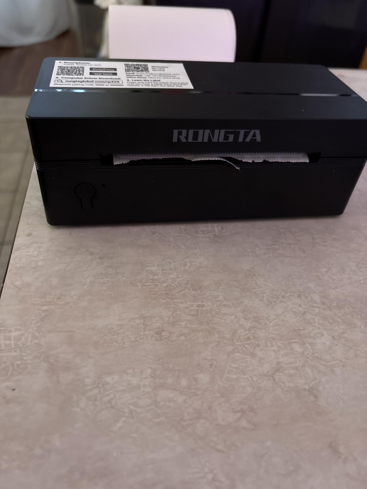Rongta Bluetooth Shipping Label Printer, Wireless 4x6 Thermal Label Printer for Shipping Packages, Support Android, iPhone, Widely Used for Amazon, Shopify, Etsy, UPS customer photo 1