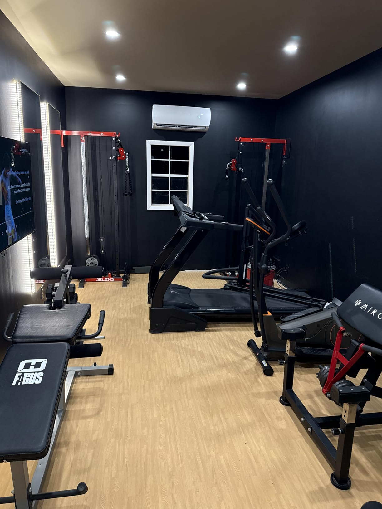 JELENS RC01 Cable Machine, Wall Mount Cable Machine with 16 Adjustable Positions, Rowing Machine & LAT Pulldown Machine with Training Attachment, Home Gym Equipment 2 in 1 customer photo 1