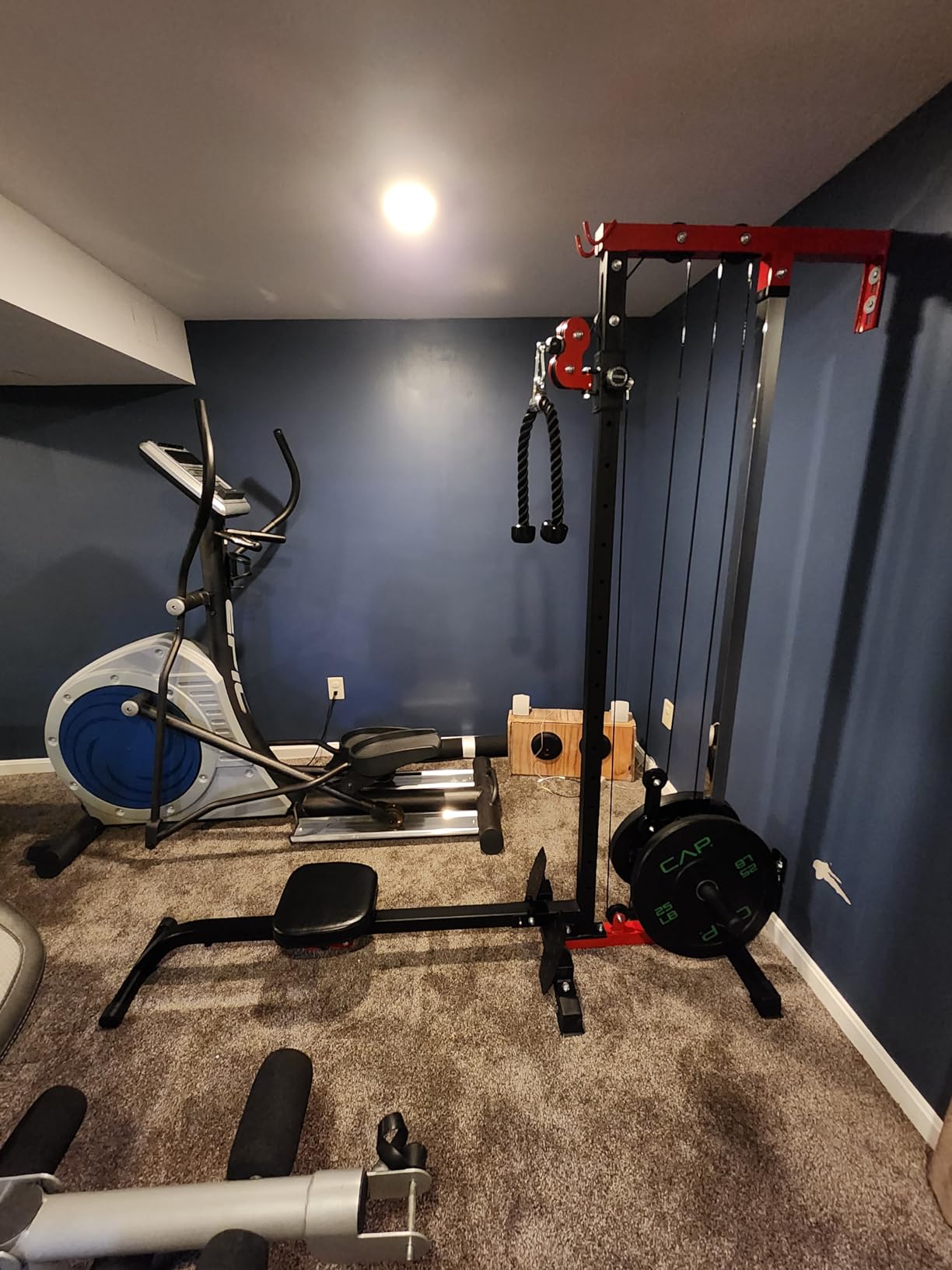 JELENS RC01 Cable Machine, Wall Mount Cable Machine with 16 Adjustable Positions, Rowing Machine & LAT Pulldown Machine with Training Attachment, Home Gym Equipment 2 in 1 customer photo 2