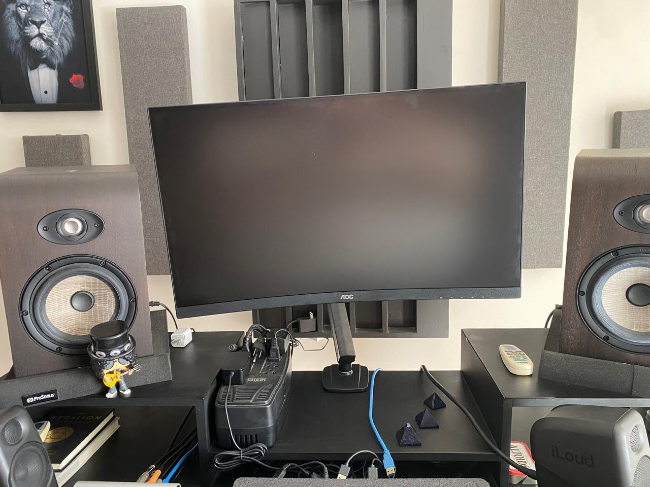 NB SmooVex Monitor Mount, Monitor Stand fits up to 32 Inch, Mechanical Spring Mount, VESA 75/100 mm, Model-A5 (Black) customer photo 2
