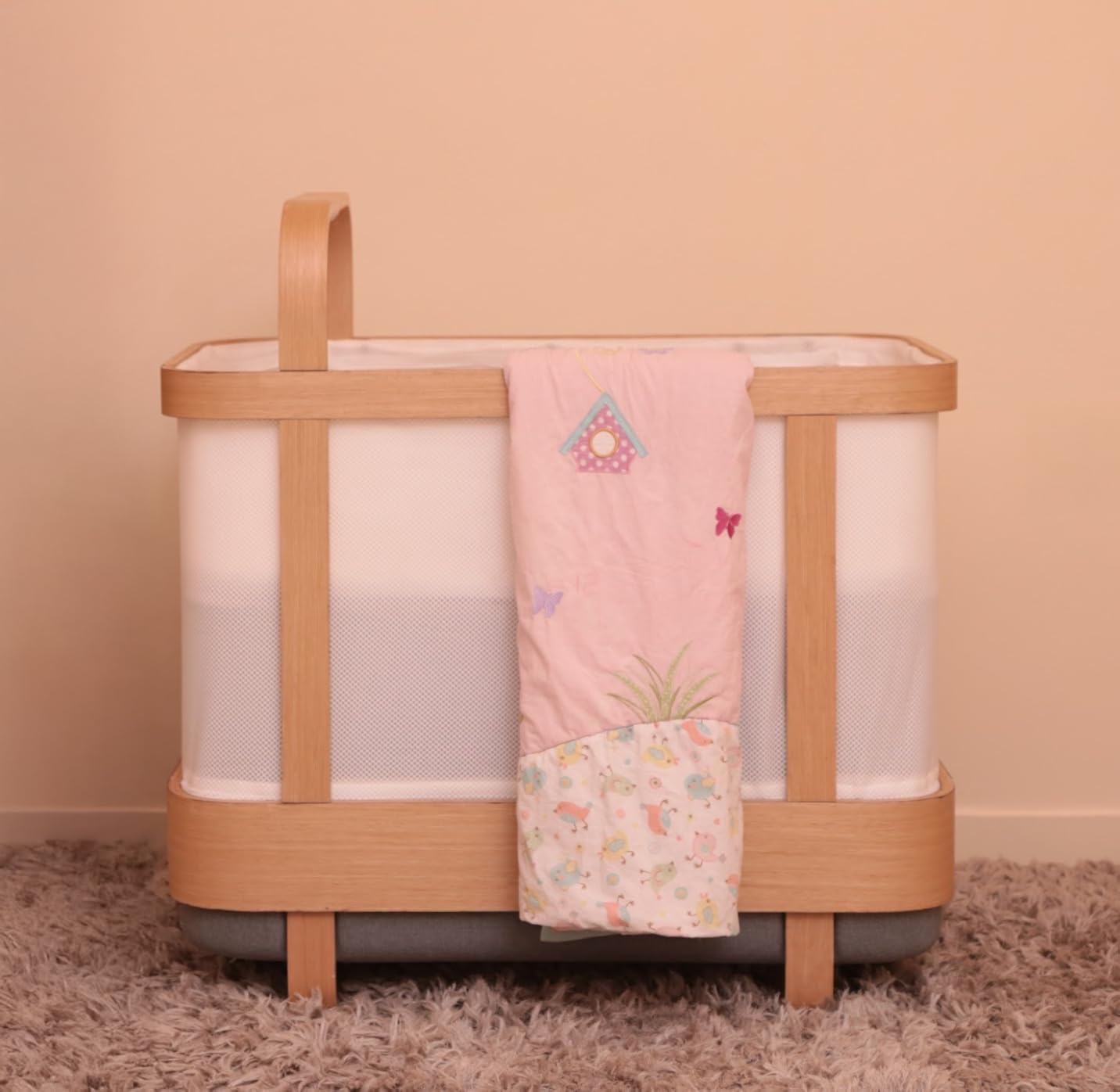 Cradlewise All-in-One Convertible Smart Bassinet and Crib with Built-in AI Baby Monitor, Sound Machine and Auto-Soothing Bounce for Baby Sleep | 0-24 Months customer photo 1