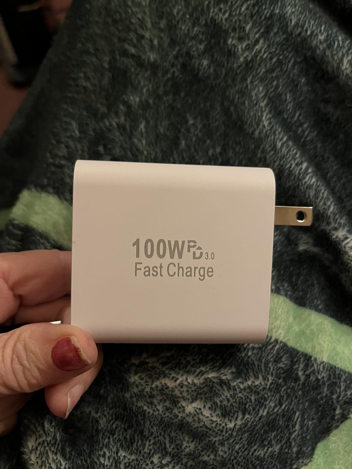 100W GaN USB C Charger Block, 5-Port Type C Wall Charger Fast Charging, PD Power Adapter+QC Plug Multiport Type C Box Brick Cube Compatible with Apple iPhone 17 Air 16 15 14 13 12 Pro Max, MacBook, iPad customer photo 1