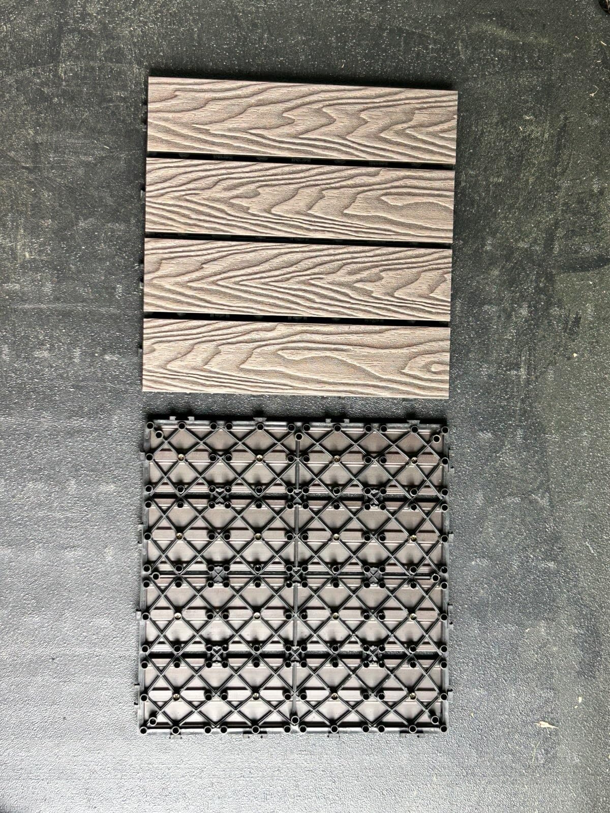Composite Interlocking Deck Tiles Outdoor, 12