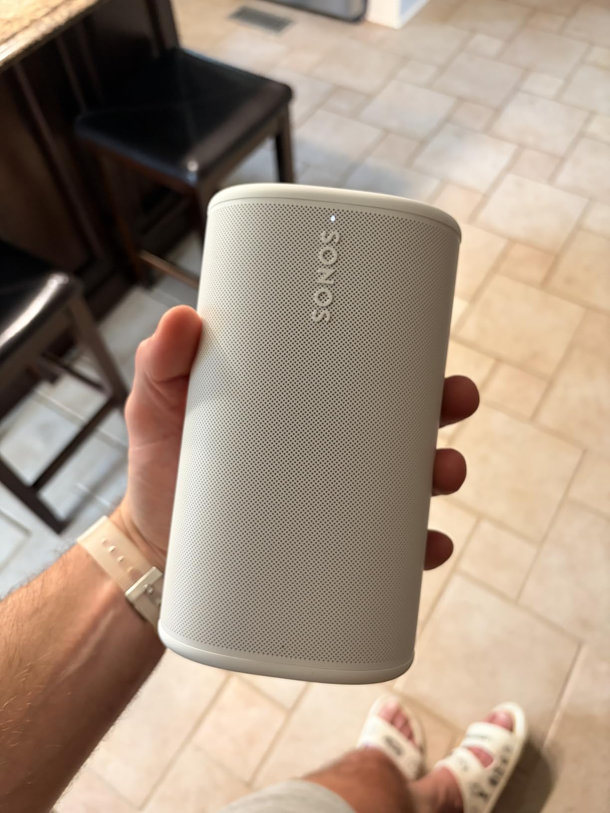 Sonos Play Portable WiFi and Bluetooth Speaker - Black | 24-Hr Battery with Included Charging Base | Stereo Pairing & Multi-Room WiFi | AirPlay 2 | IP67 Waterproof | Carrying Loop customer photo 2