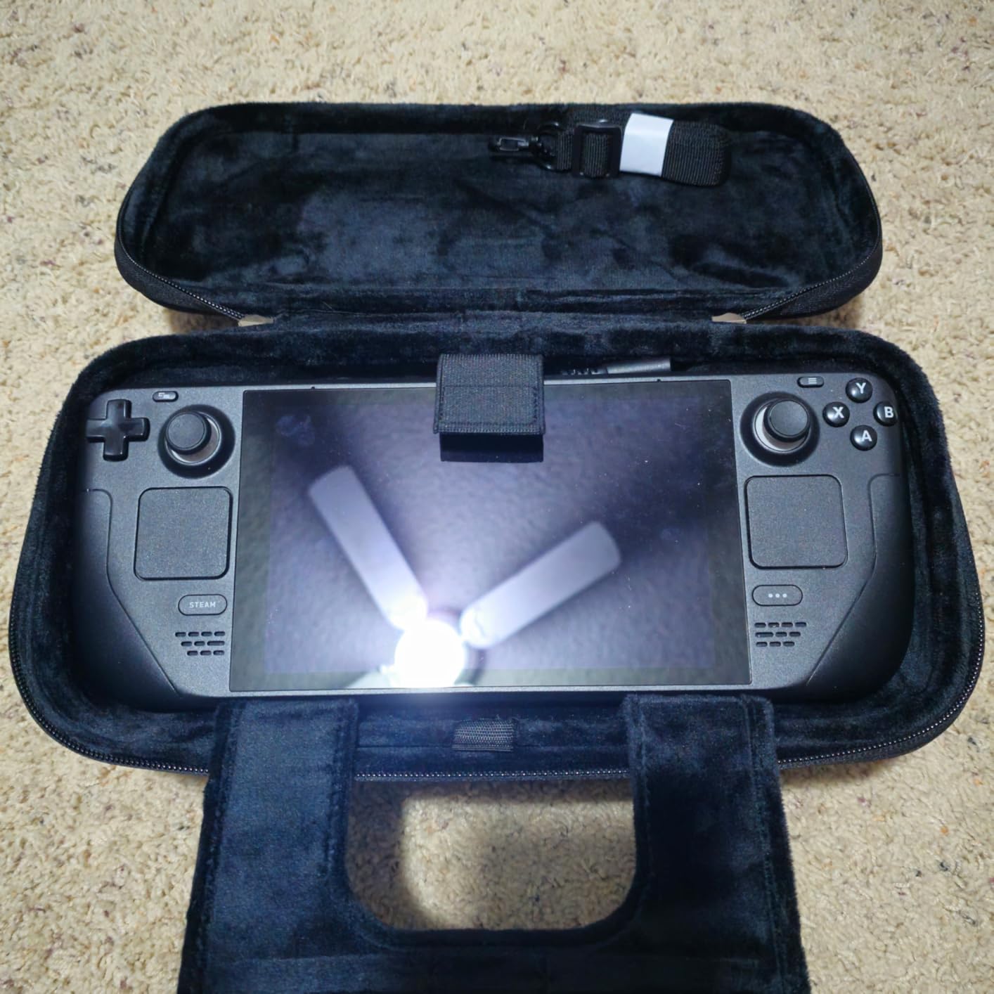JSAUX Carrying Case for Steam Deck and Steam Deck OLED, Portable Dual Layer Travel Case with Built In Cable Port, USB C Cable Included, Hard Shell Protection customer photo 2