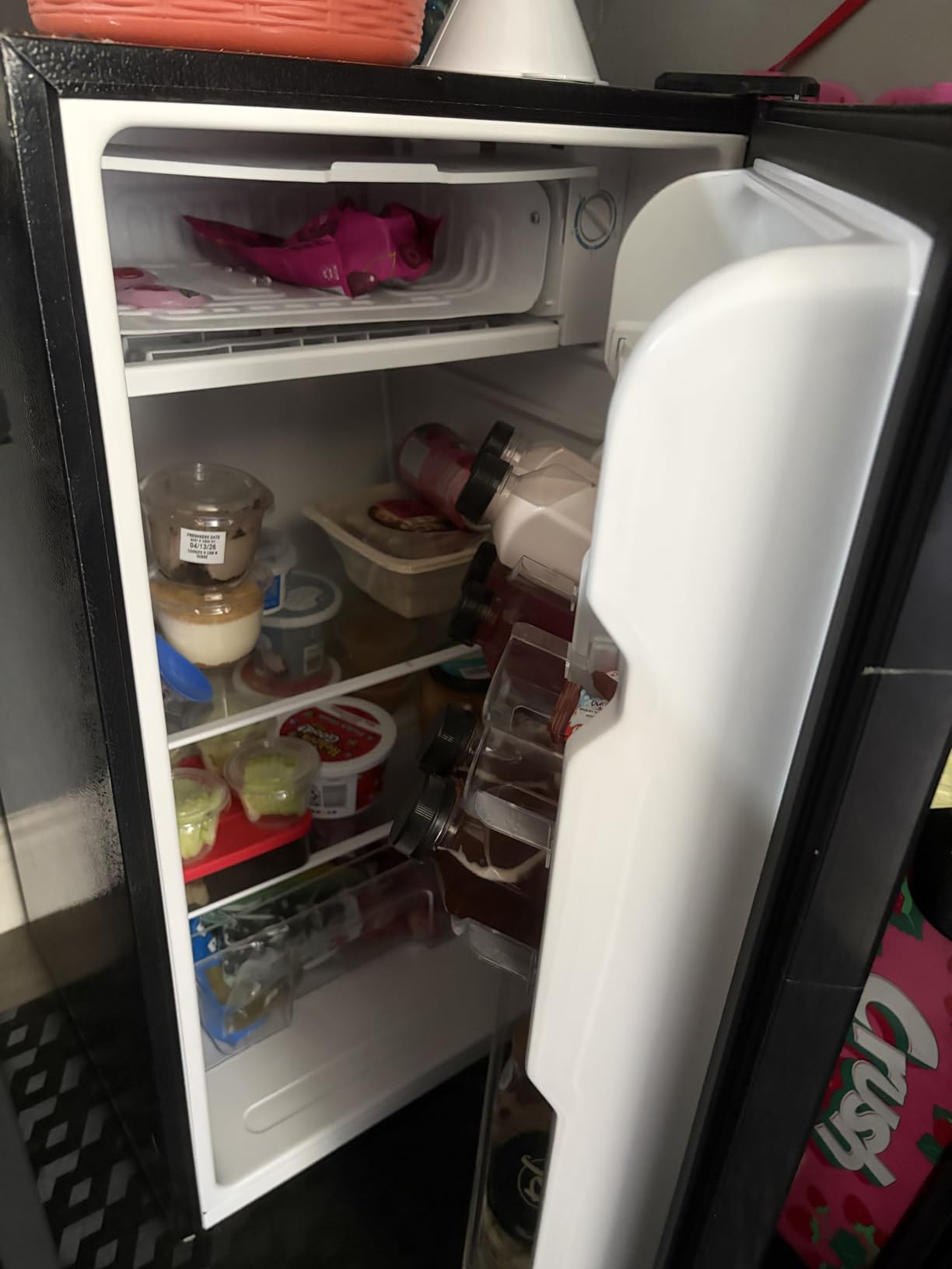 3.2 Cu Ft Mini Fridge with Freezer, Single Door Upright Freezer | Energy Efficient, Large Capacity, Reversible Door, ETL Certified, Small Refrigerator for Bedroom, Office & Dorm, Black customer photo 2