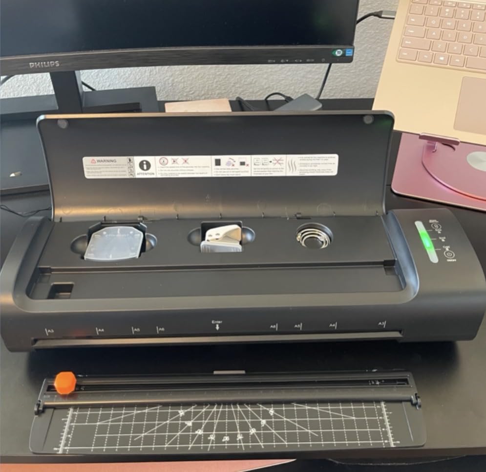 13 Inch Laminator Machine with 30 Laminating Sheets, A3 11-in-1 Hot & Cold Thermal Laminator for Teachers, 60S Fast Warm-Up, 450mm/min, Never-Jam Design Laminate Machine for Home, Office, School customer photo 2