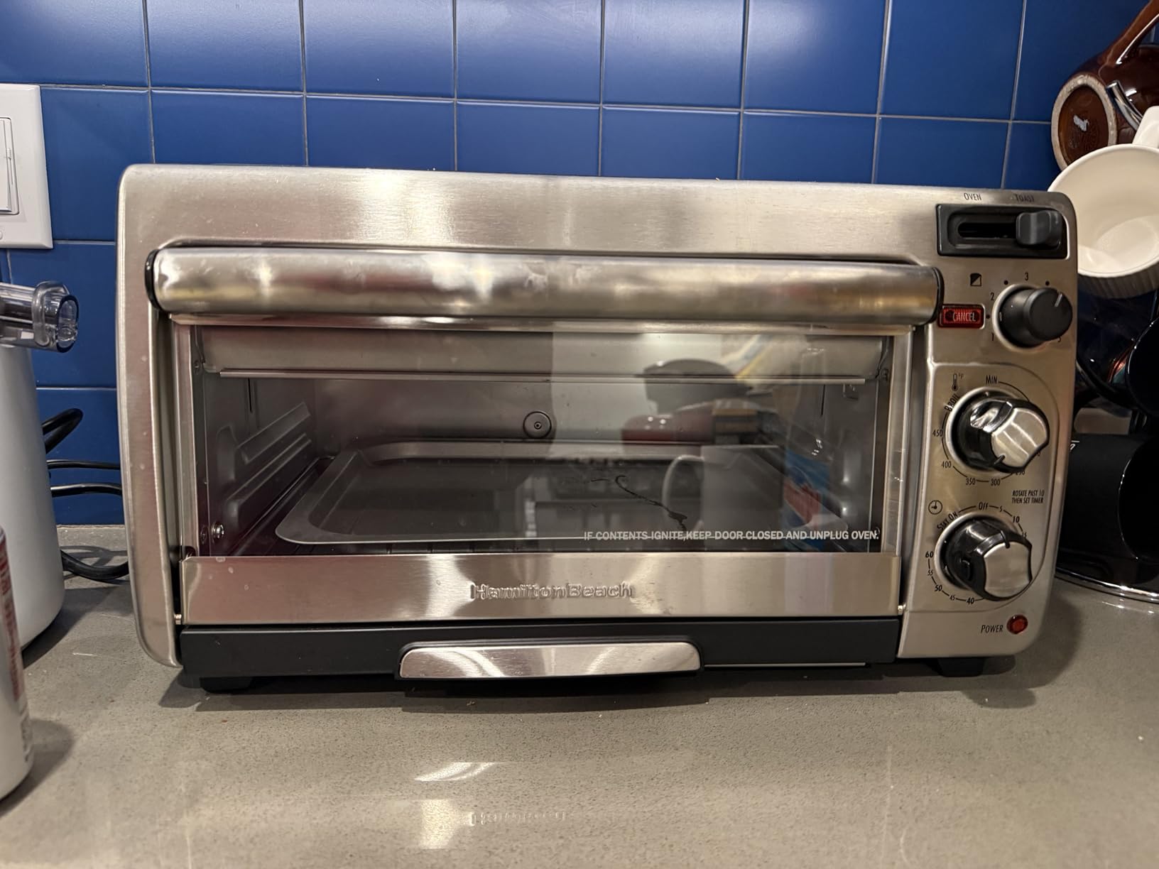 Hamilton Beach 2-in-1 Countertop Toaster Oven and Long Slot 2 Slice Toaster, 60 Minute Timer and Automatic Shut Off, Shade Selector, Kitchen Makeover Blue & Stainless Steel (31158) customer photo 1