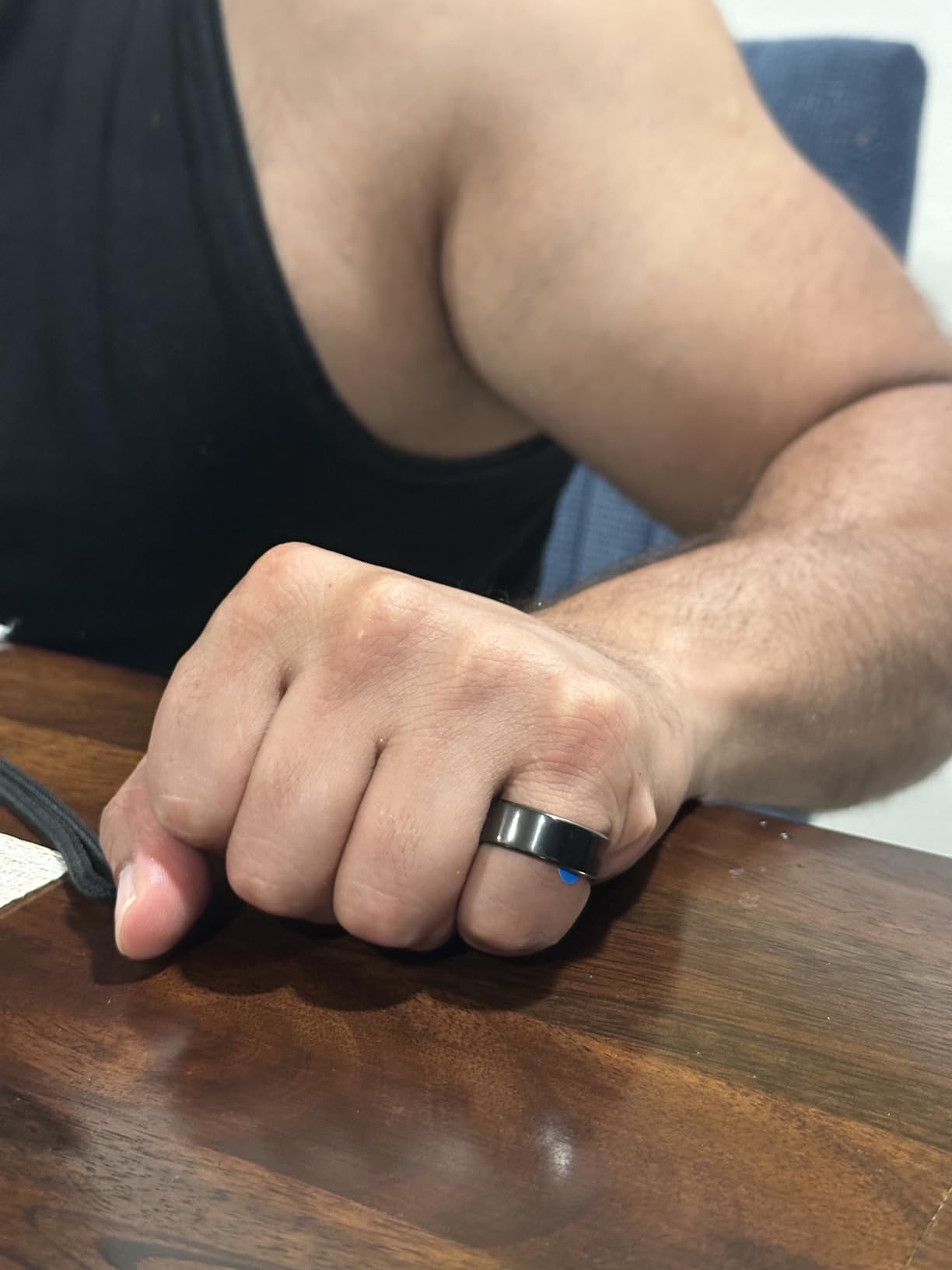 Smart Ring for Women & Men, Health Tracker Ring with Heart Rate, Blood Oxygen, Blood Pressure, IP68 Waterproof Fitness Ring, Sleep Tracker for iPhone and Android, No APP Fee (Black, 11) customer photo 1