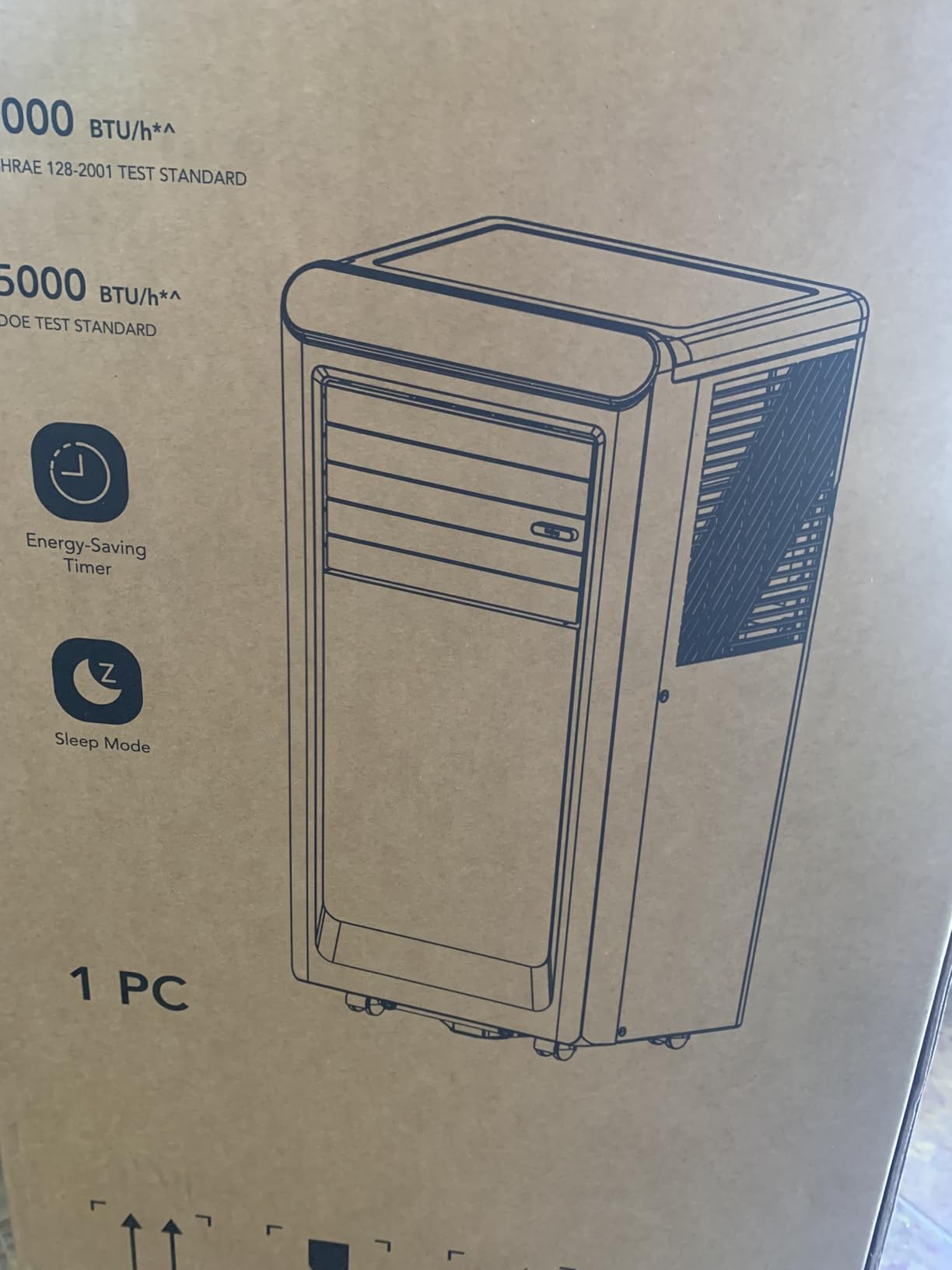 Garvee 8000 BTU Portable Air Conditioner, Up to 350 Sq.Ft. Remote Control 48dB Portable AC Unit, Dehumidifier, Fan, Sleep, 24H Timer and Installation Kit, DOE Certified, Ceer 6.2, White+White Panel customer photo 1