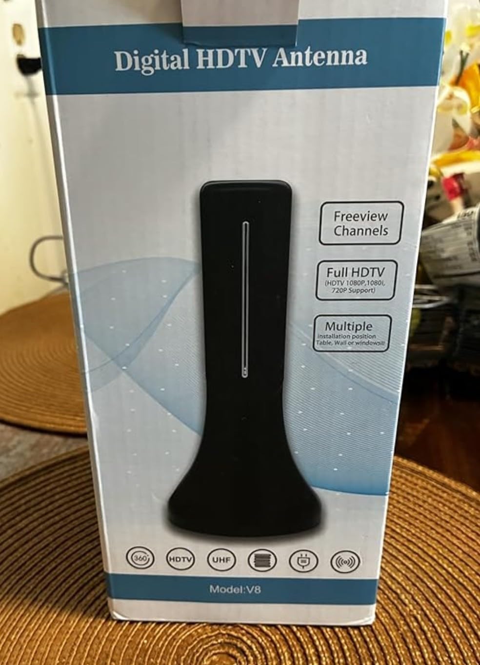 2026 Upgraded Indoor Digital TV Antenna, Long Range 360 Degree Reception HD Antenna for Smart TV & All Older TVs, Signal Amplifier Booster 13ft Coax Cable, Supports 4K 1080P 8K VHF UHF Local Channels customer photo 2