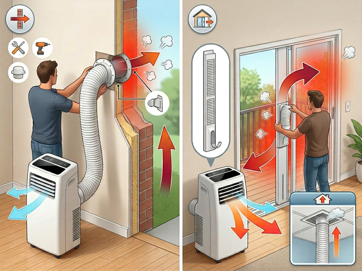 How to Vent a Portable Air Conditioner Without a Window