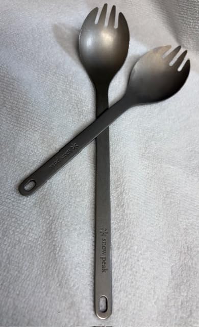 Snow Peak Titanium Spork for Outdoor Use, Portable and Durable, Titanium customer photo 1