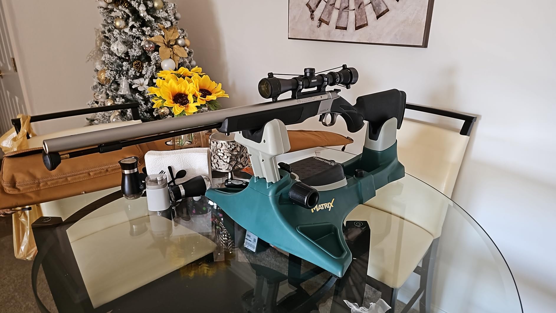 Caldwell Matrix Adjustable Ambidextrous and Adjustable Rifle, Pistol Shooting Rest for Range, Precision Shooting, Sight In and Stabilizing Shots, Green customer photo 2