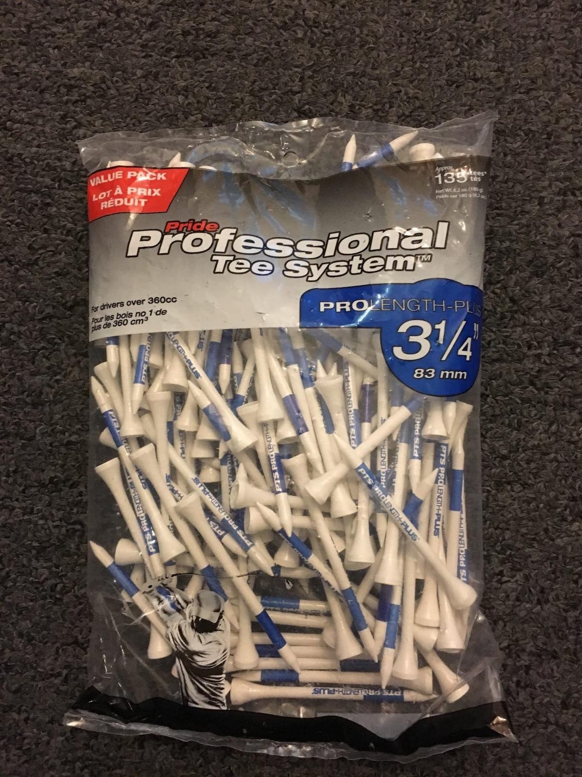 PrideSports PTS Wood Golf Tees | 135 Count, 3-1/4 Inch | #1 Wood Tee on Tour customer photo 2