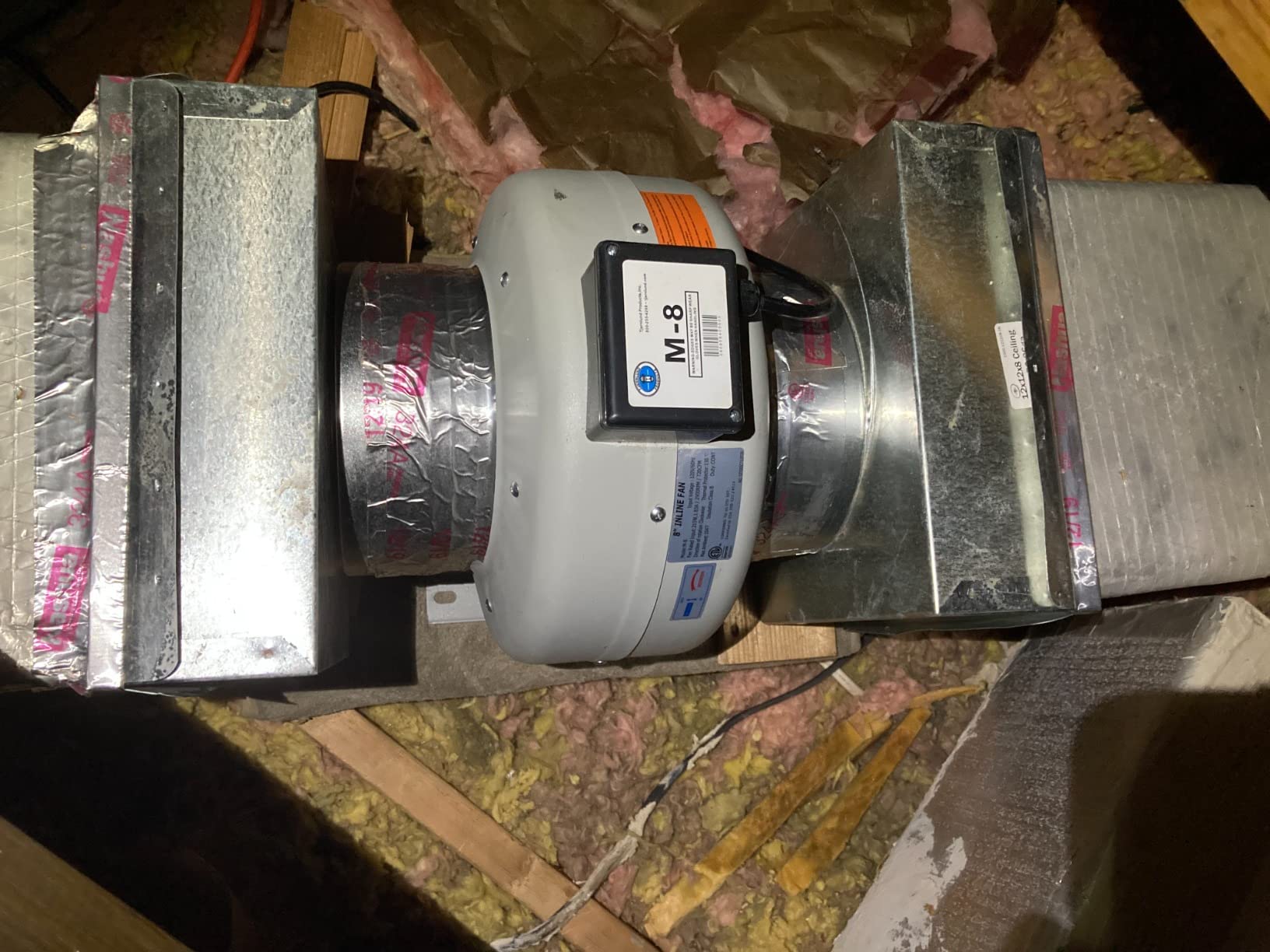Tjernlund M-6 Metal Inline Duct Booster Fan for Ventilation, 6 in, 460 CFM | 6 in metal inline duct fan delivers 460 CFM for quiet bathroom, spa, grow room, radon and other high-moisture applications customer photo 2