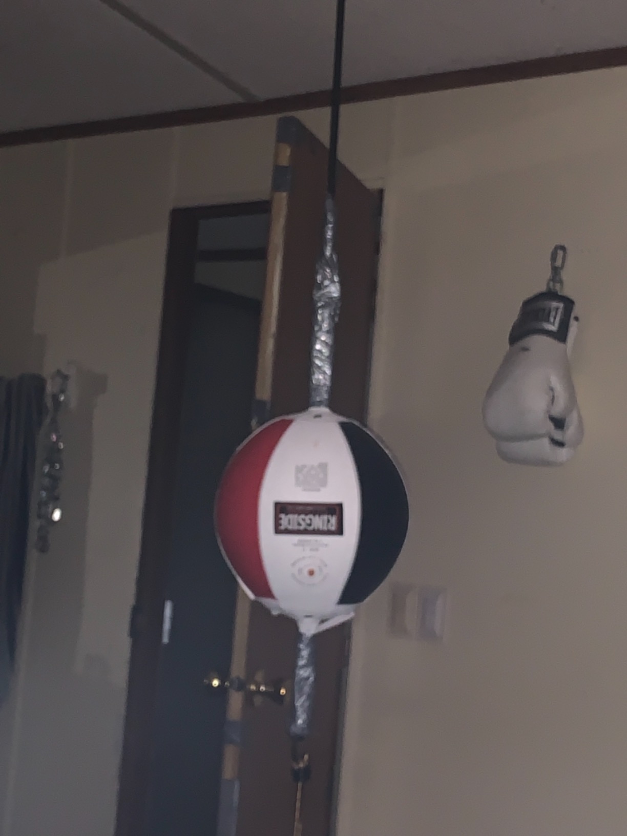 Ringside Leather Boxing Double End Bag - Speed & Reflex Punching Target with Bungee Cables for MMA, Muay Thai, and Striking Accuracy customer photo 2