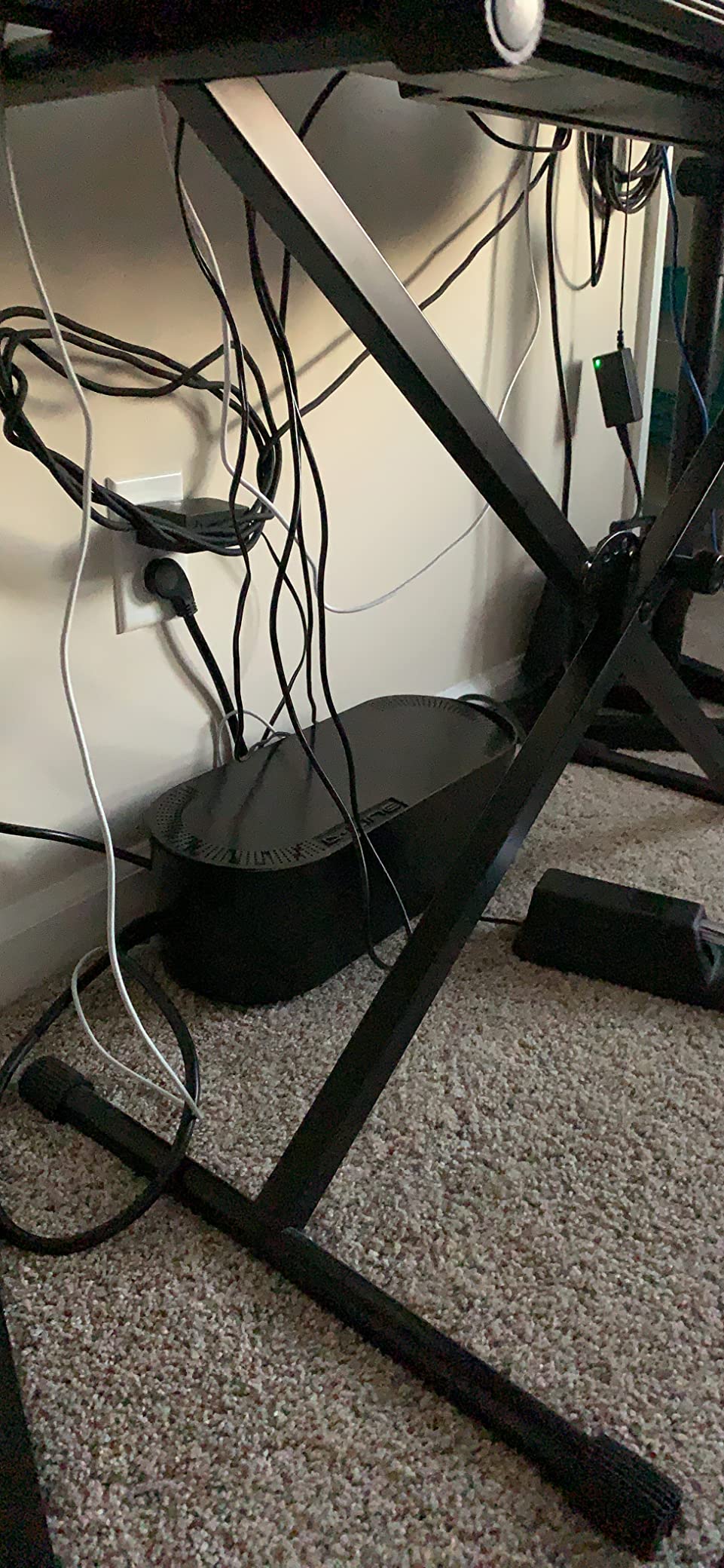 D-Line Cable Management Box, Power Strip Cover, Floor Outlet Hider, Desk Cord Organizer, Hide Extension Leads, 12.75