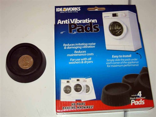 IdeaWorks Washing Machine Anti-Vibration Pads - 4 pc set, Black (JB6368) customer photo 1