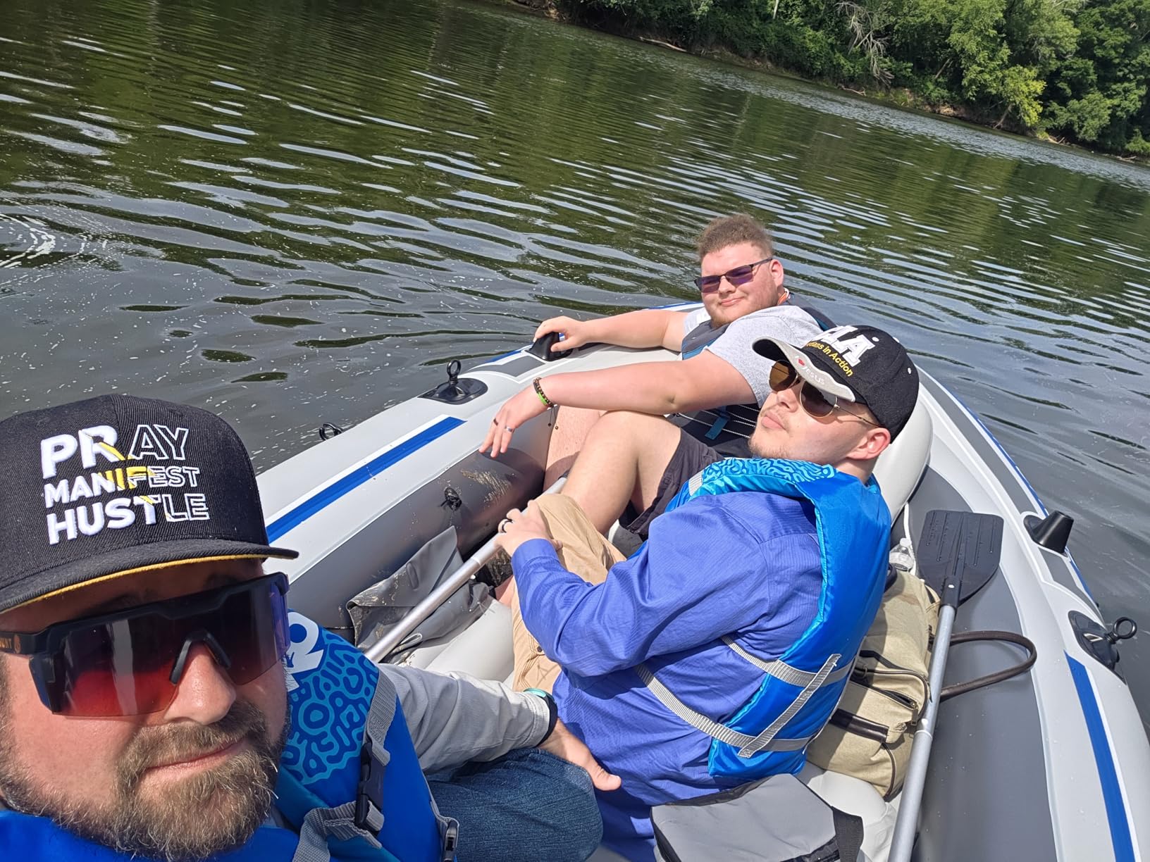 Intex Excursion 5 Person Inflatable Boat, Water Fishing River Raft Set w/ Oars - Large 1,300 Lb Capacity Portable Blow-Up 5 Seater Raft for Adults customer photo 2