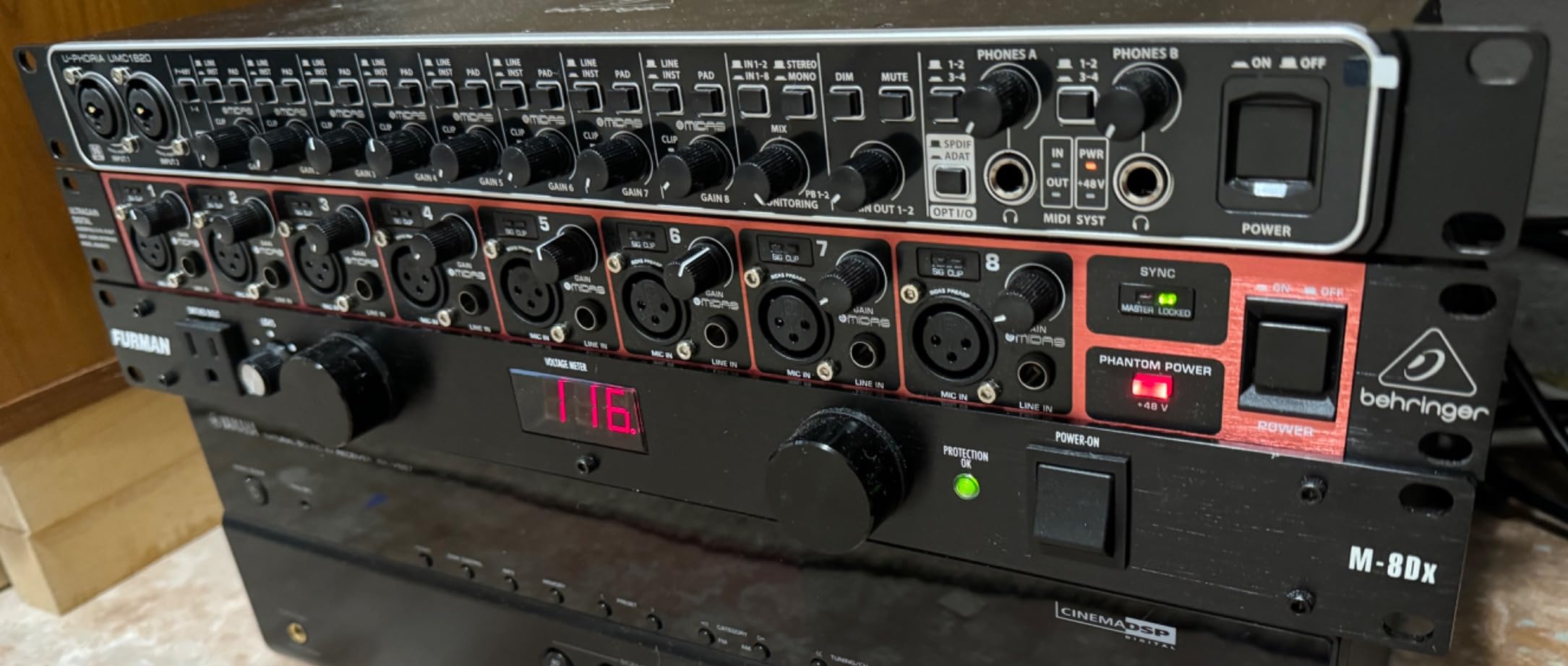 Behringer ADA8200 Audiophile 8 In/8 Out ADAT Audio Interface with Midas Mic Preamplifiers customer photo 1