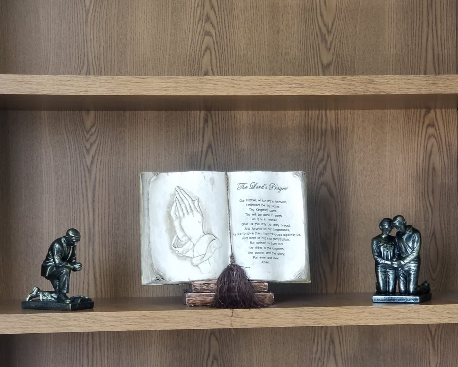 Dicksons Joyful in Hope Praying Firefighter 5 inch Gray Resin Stone Table Top Figurine customer photo 1