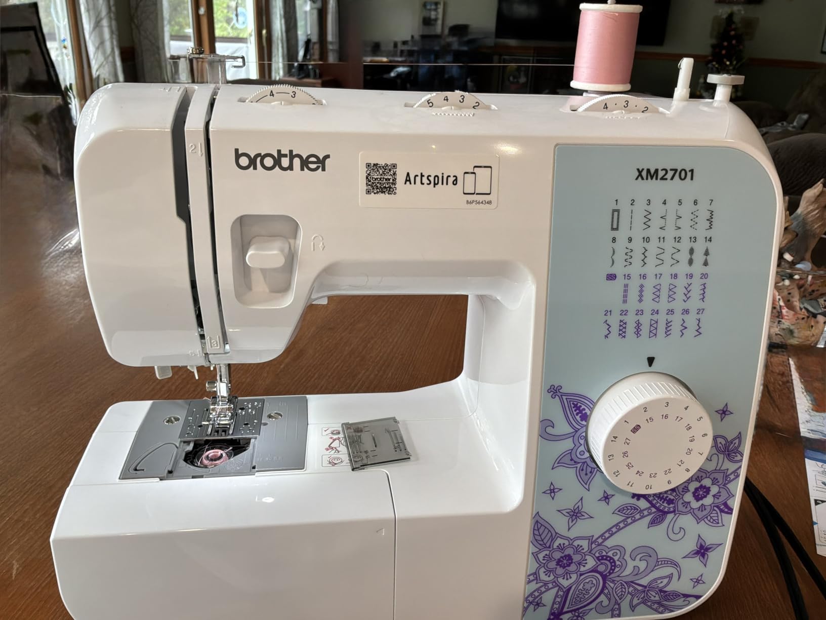 Brother Sewing Machine, XM2701, Portable Sewing Machine, 27 Stitches | Easy sewing machine with 6 sewing feet, auto needle threader, and free arm for cuffs, sleeves, and pant legs customer photo 1