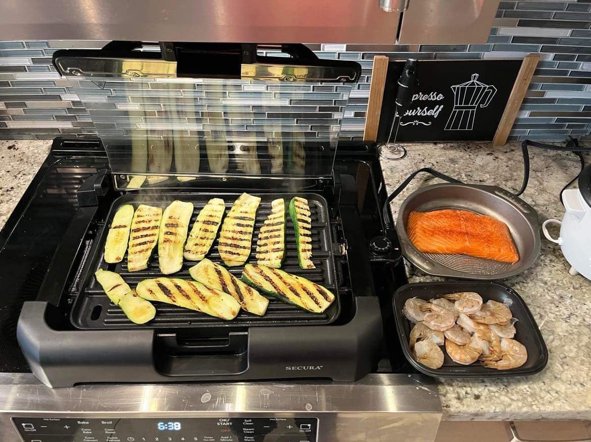 Secura Smokeless Indoor Grill 1800-Watt Electric Griddle with Reversible 2 in 1 Grill and Griddle Plates customer photo 2