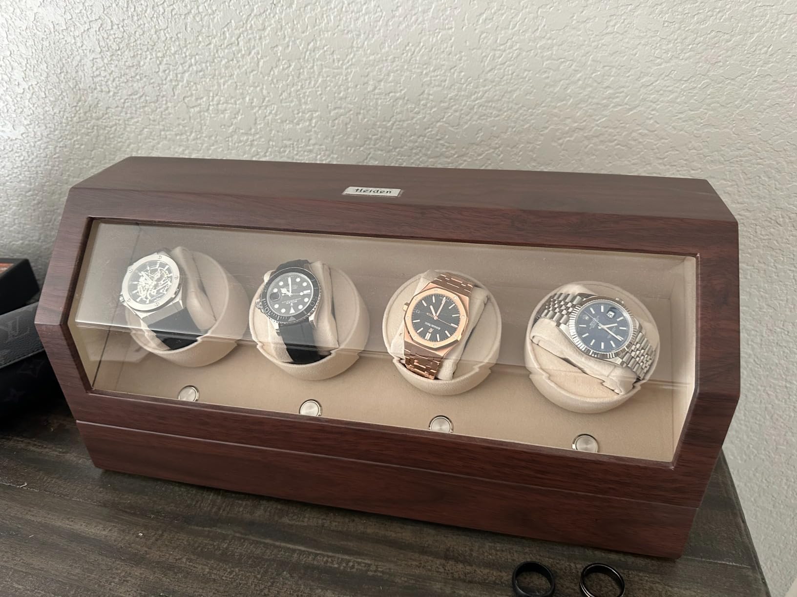 Watch Winder for Automatic Watches - Quad Watch Winders for Rolexs - Japanese Motor - Multiple Settings - Zero Magnetization customer photo 1