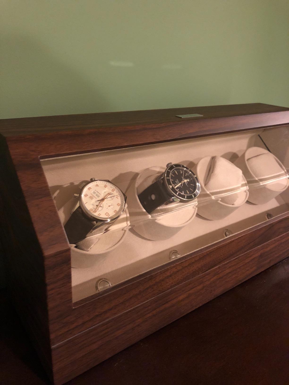 Watch Winder for Automatic Watches - Quad Watch Winders for Rolexs - Japanese Motor - Multiple Settings - Zero Magnetization customer photo 2