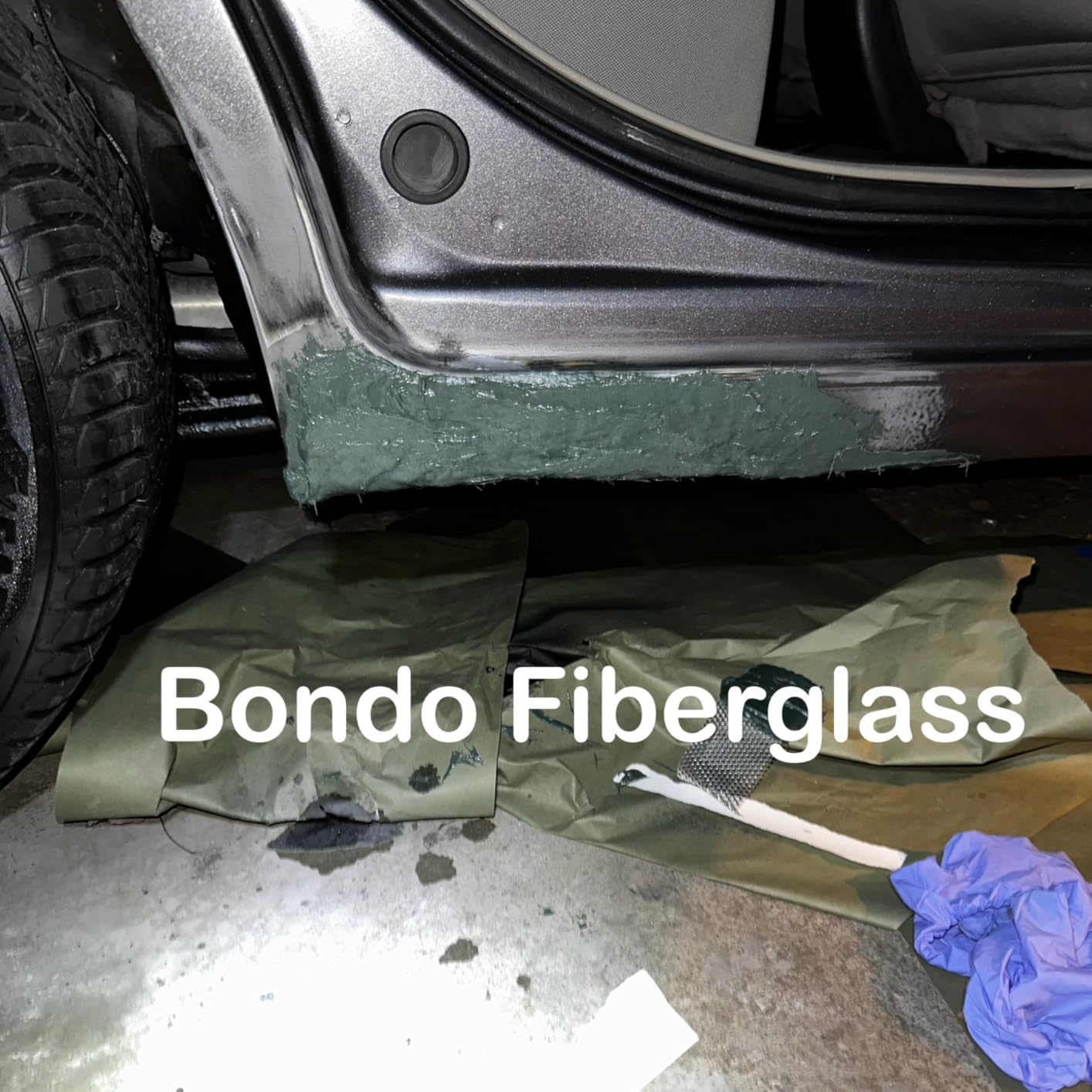 3M Bondo Short Strand Fiberglass Reinforced Filler 1.37 LB (621 g) with Bondo Cream Hardener 0.5 oz (14g), Repair Holes Up To 0.5 IN, Waterproof customer photo 2
