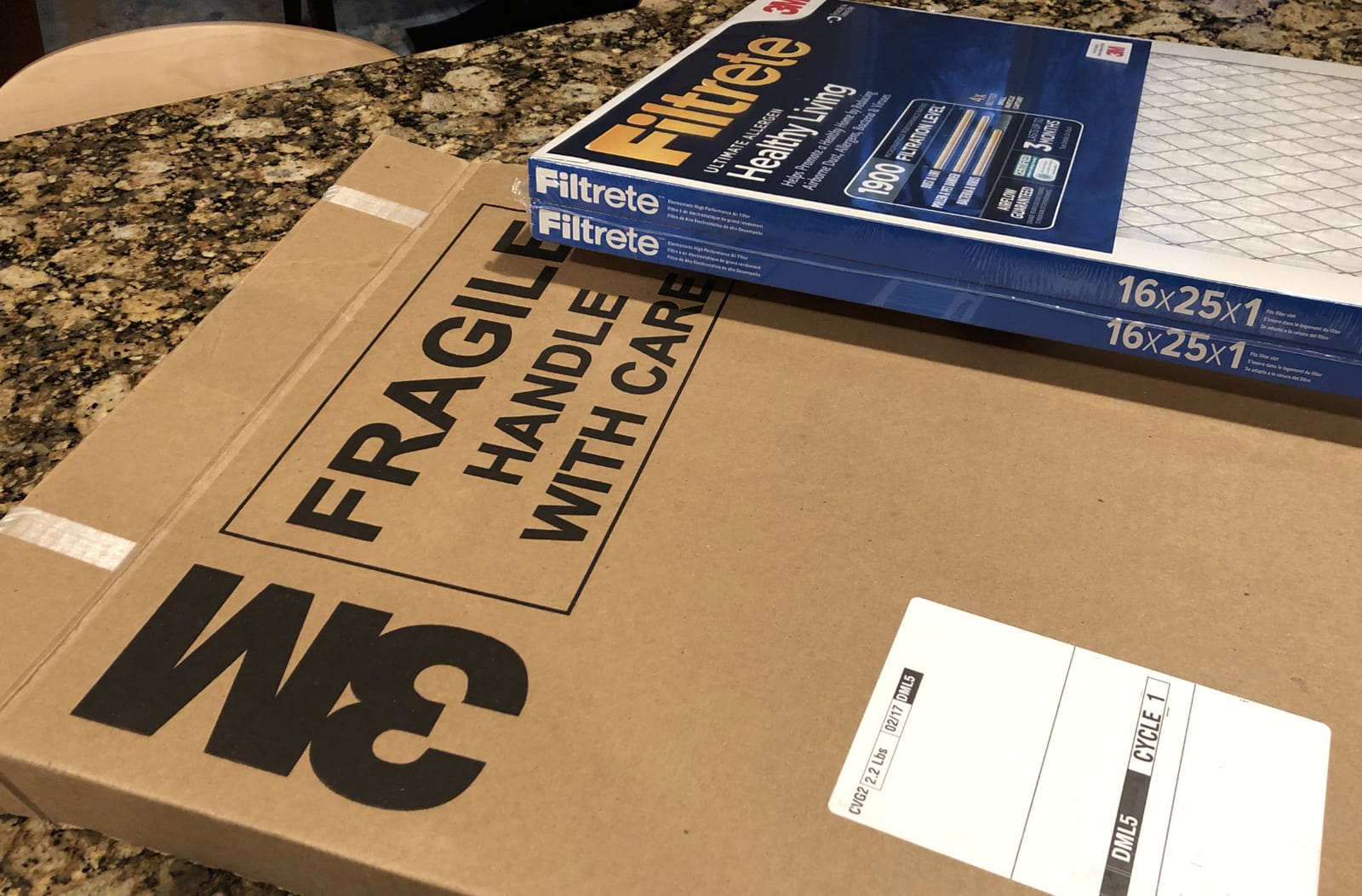 Filtrete 16x25x1 Air Filter, MERV 13 MPR 1900, Allergens, Bacteria, Viruses & Air Pollutants, 3-Month AC/Furnace Filters, Cleaner Air Reliable Airflow, 2 HVAC Filters(Act Size 15.62x24.62x0.78 in) customer photo 1
