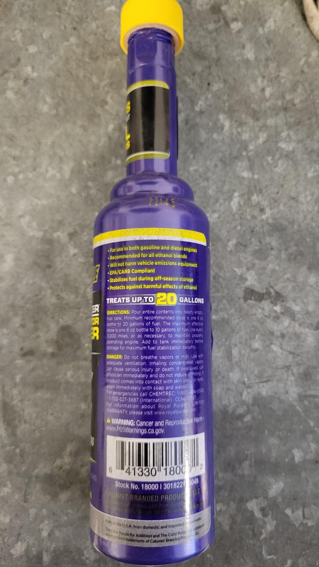 Royal Purple 18000 Fuel Injector Cleaner - 6 fl. oz. customer photo 2